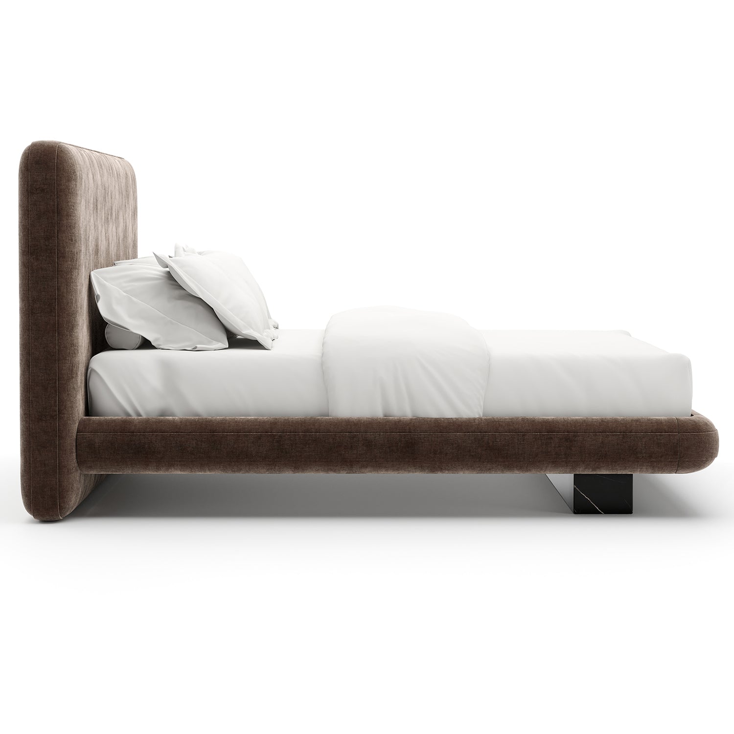 Caracole Overlap Dark Taupe Upholstered Bed