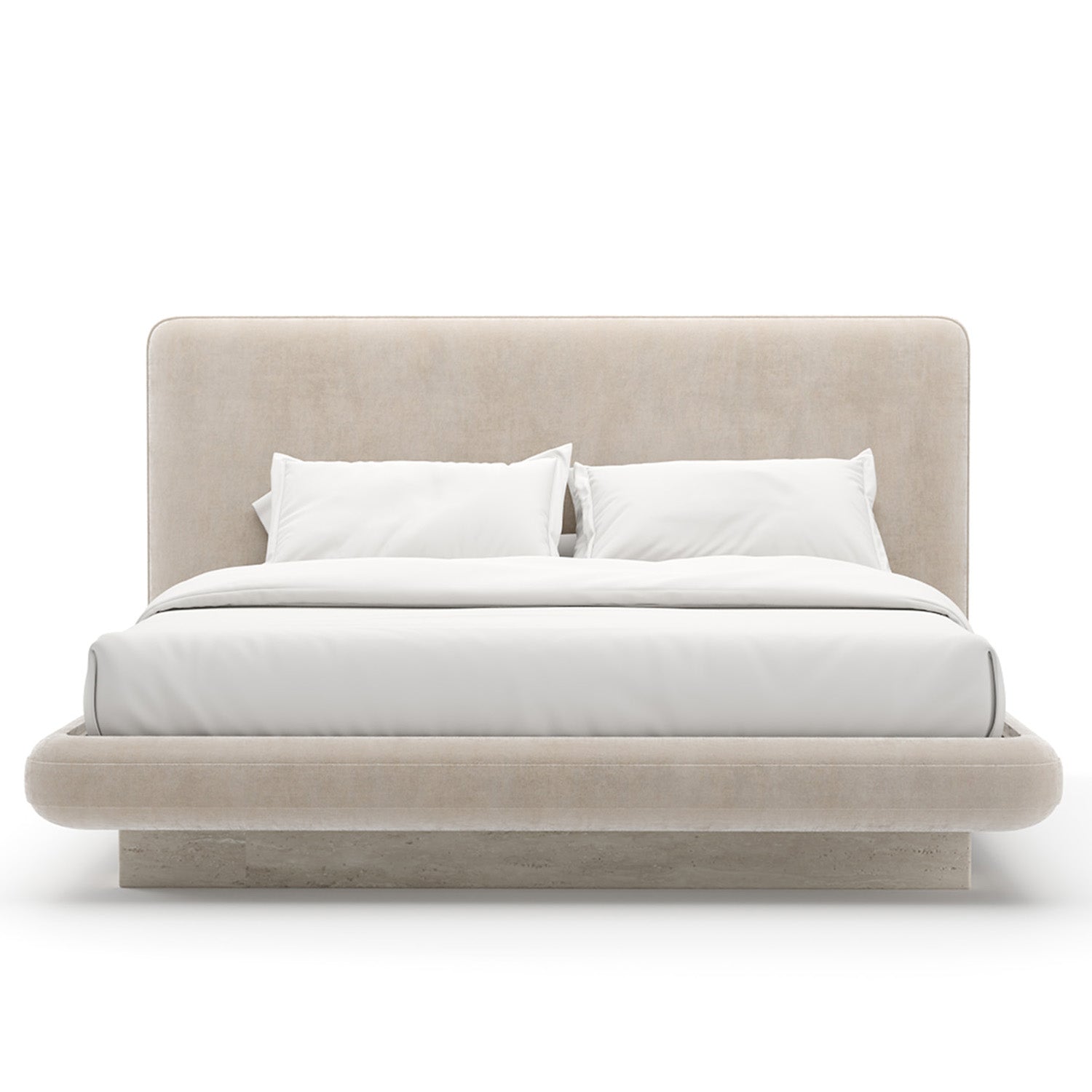 Caracole Overlap Ivory Upholstered Bed