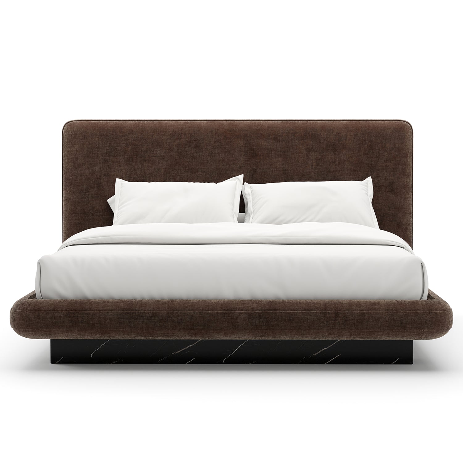 Caracole Overlap Dark Taupe Upholstered Bed