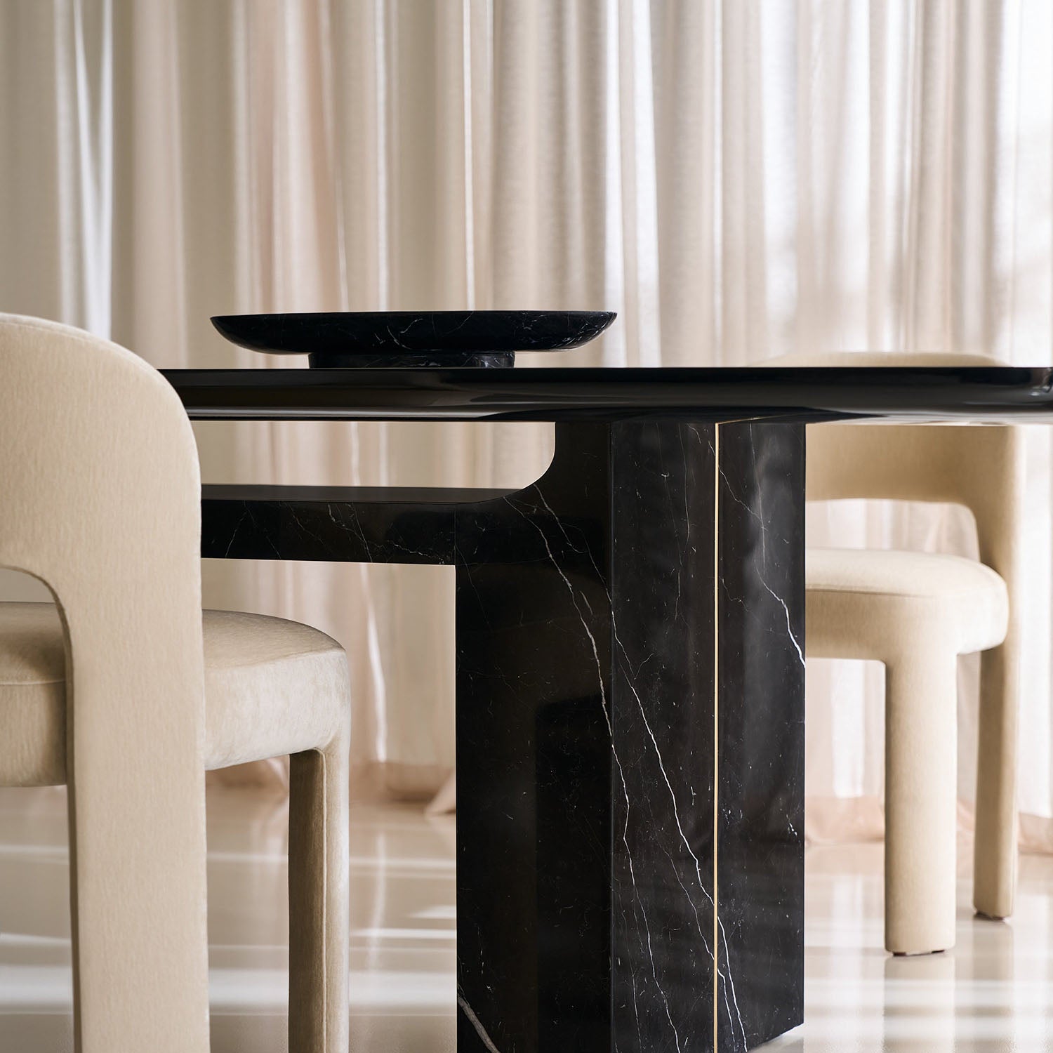 Caracole Overlap Dark Rectangle Dining Table