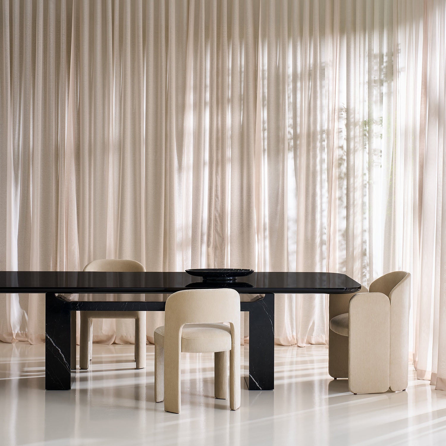 Caracole Overlap Dark Rectangle Dining Table