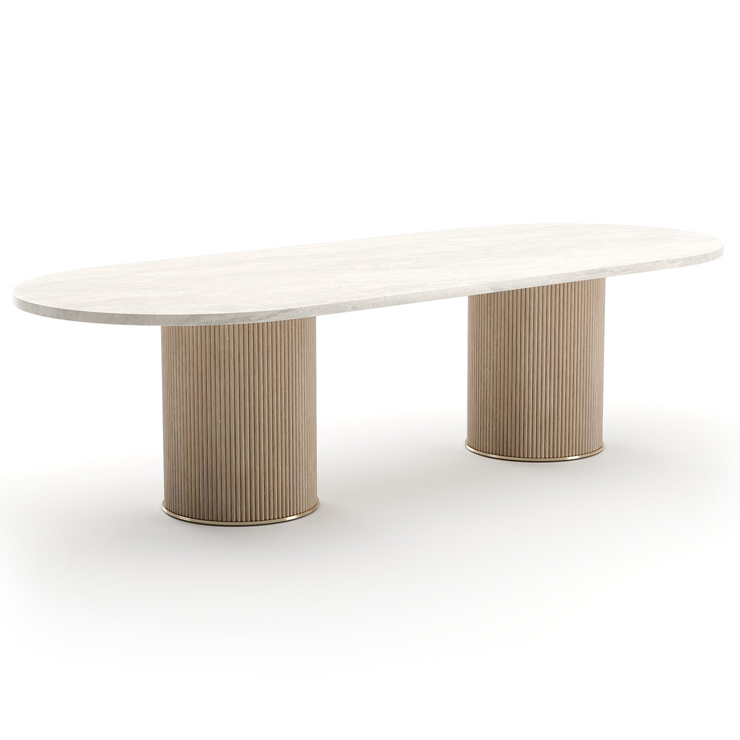 Caracole Rhythm Oval Stone Top Dining Table