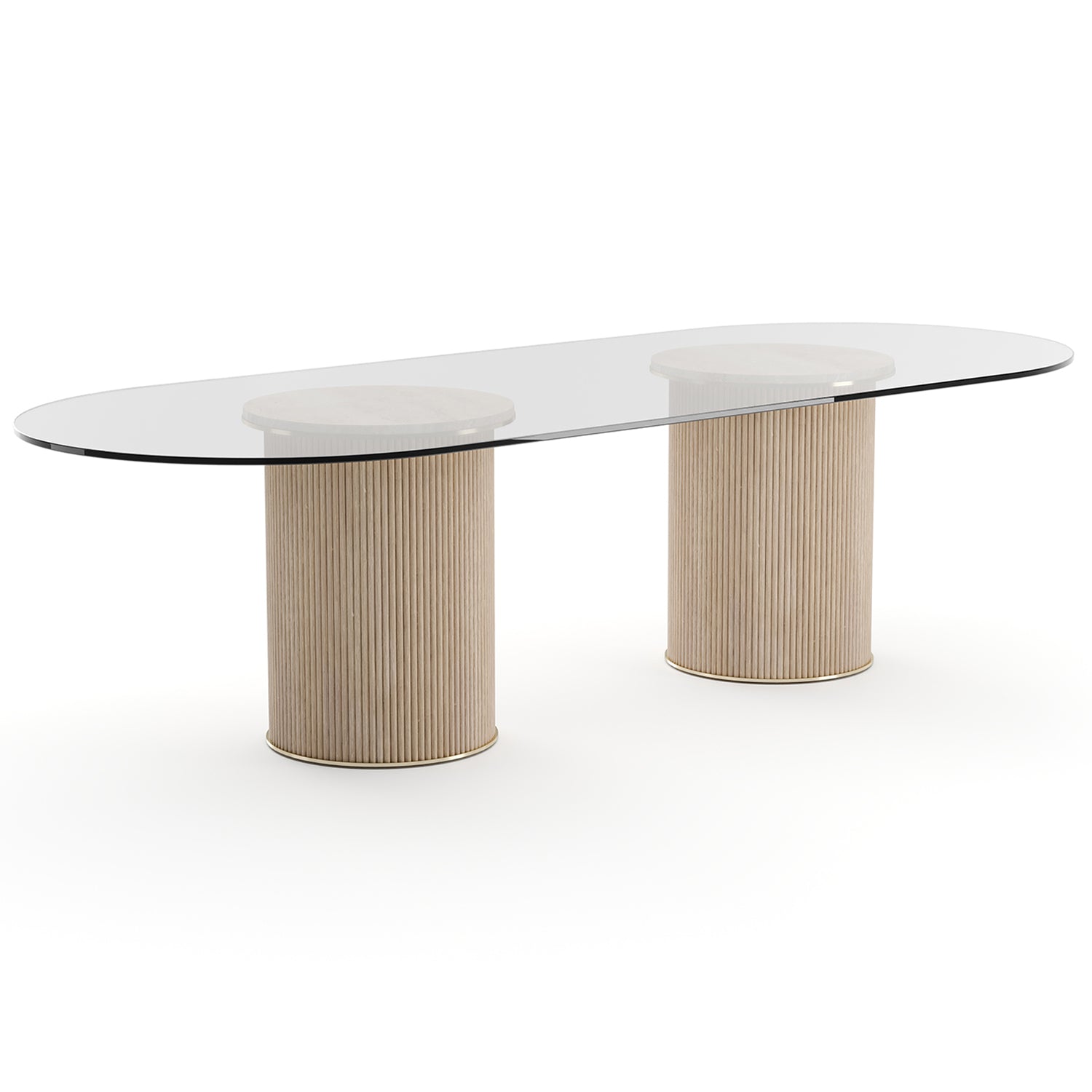 Caracole Rhythm Oval Glass Top Dining Table