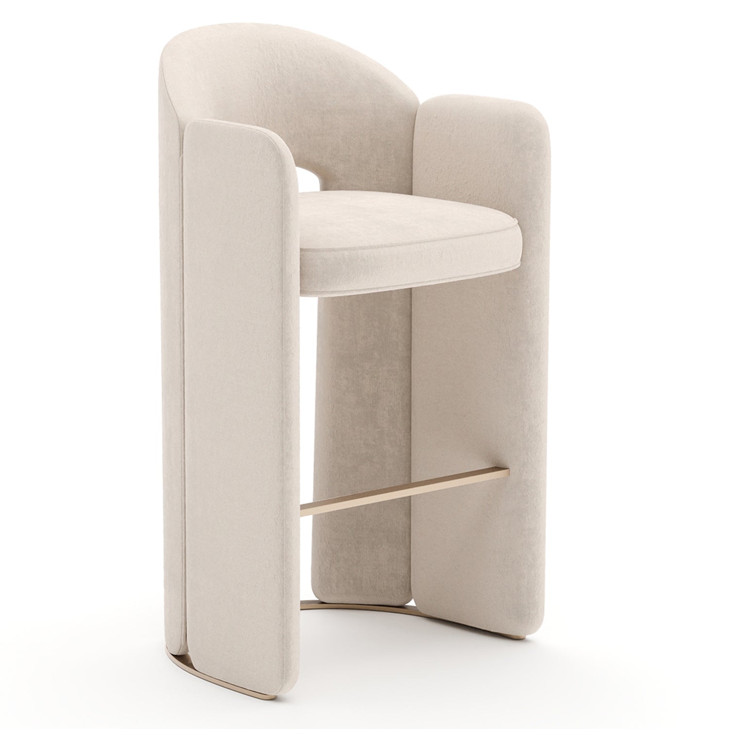 Caracole Overlap Ivory Bar Stool