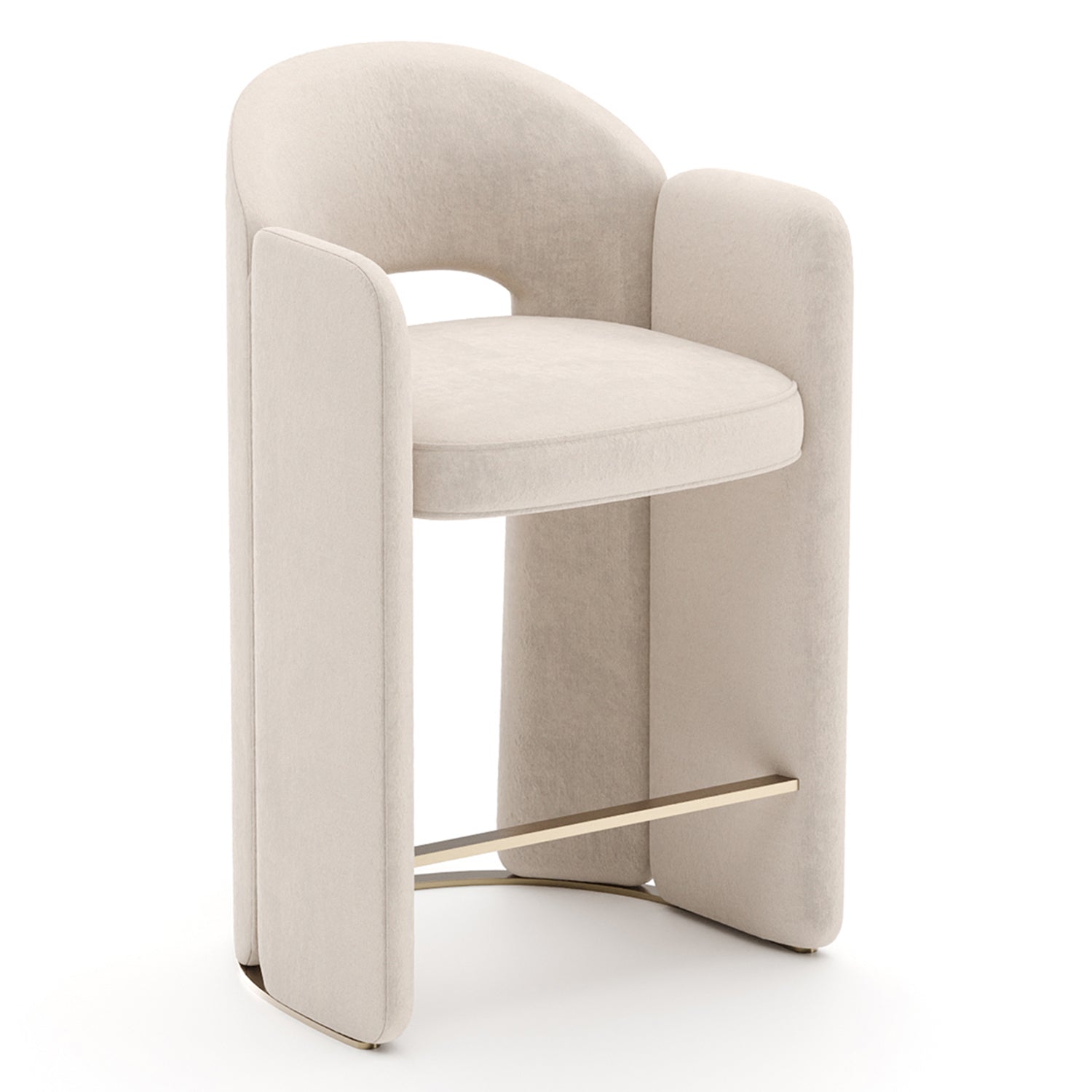 Caracole Overlap Ivory Counter Stool