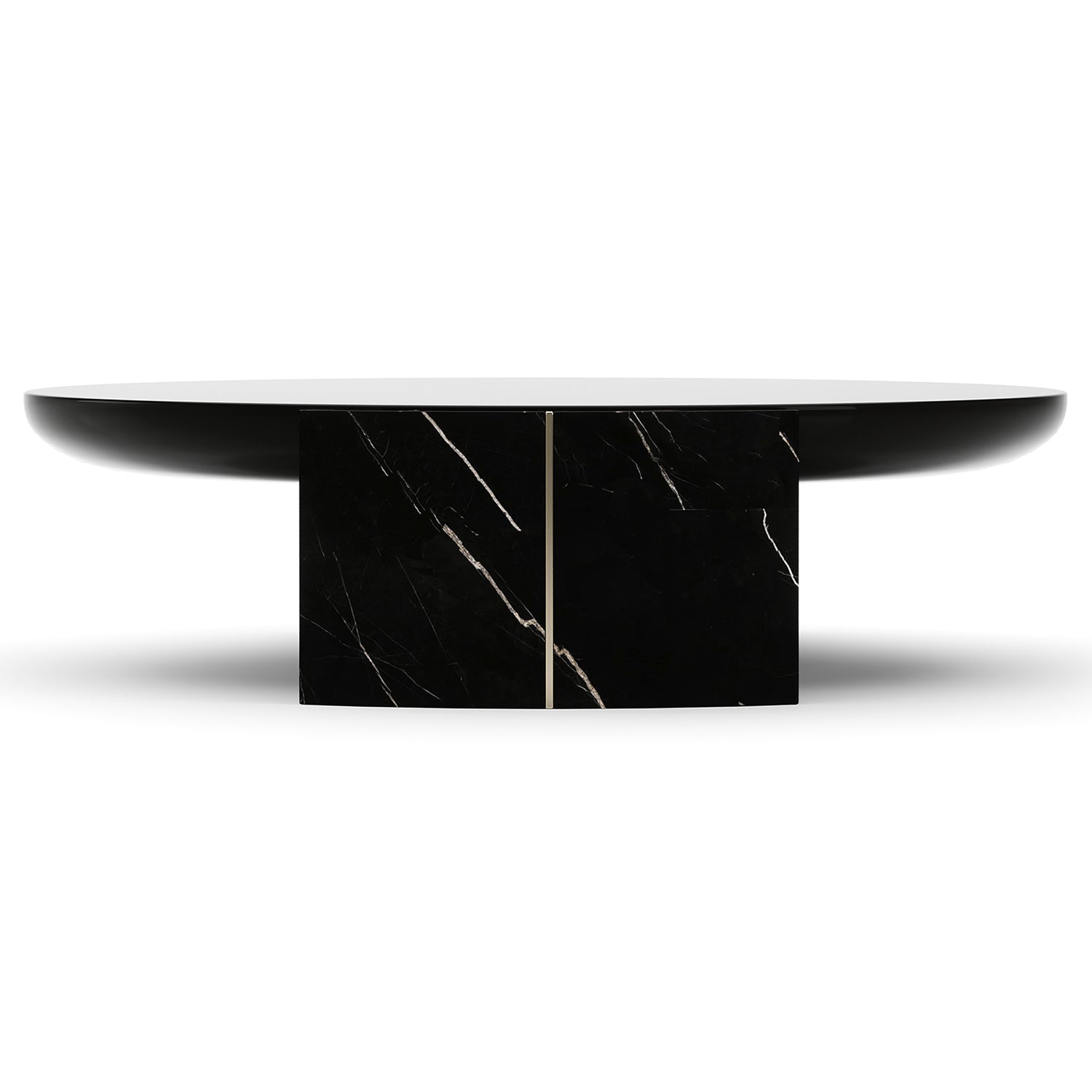 Caracole Overlap Dark Round Cocktail Table