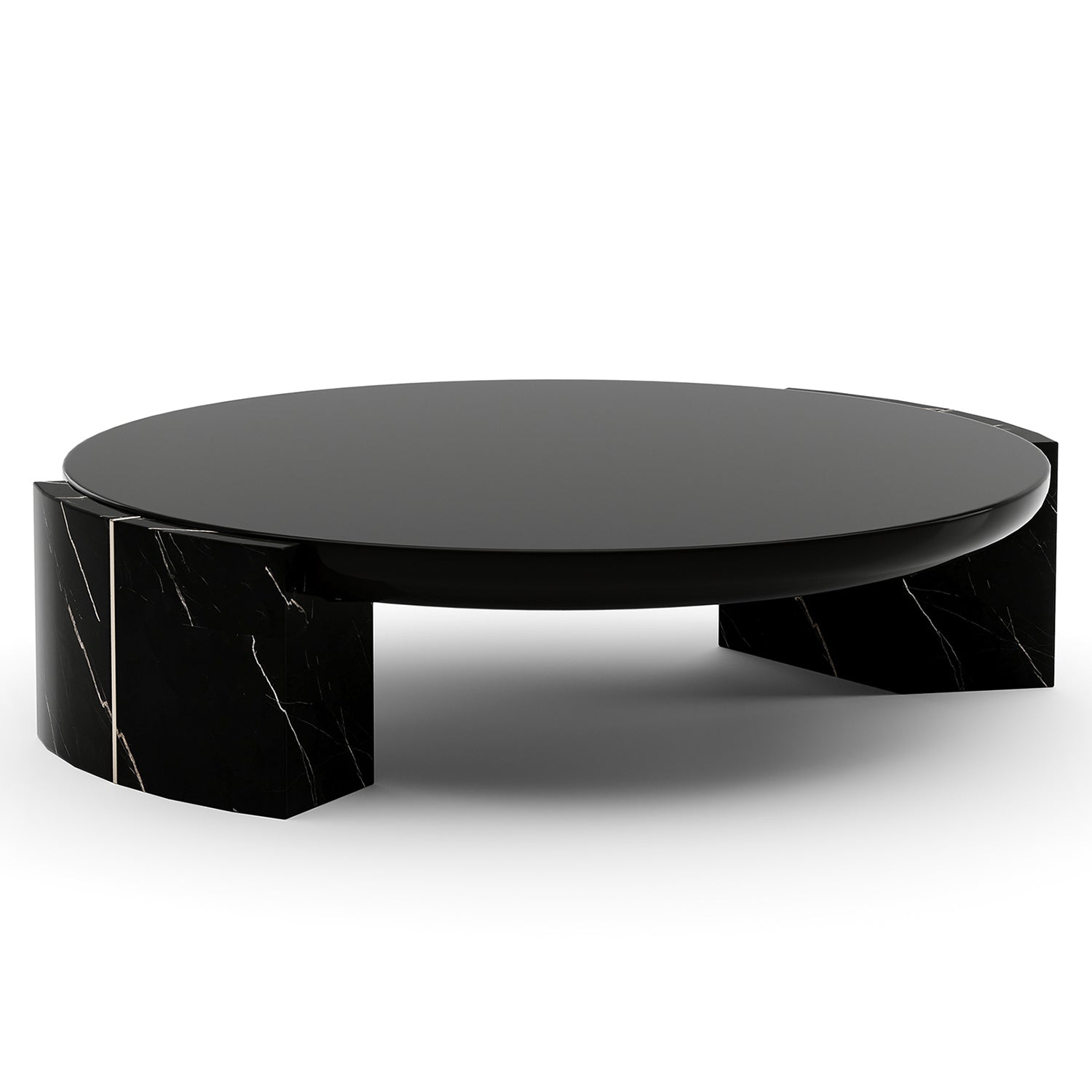 Caracole Overlap Dark Round Cocktail Table