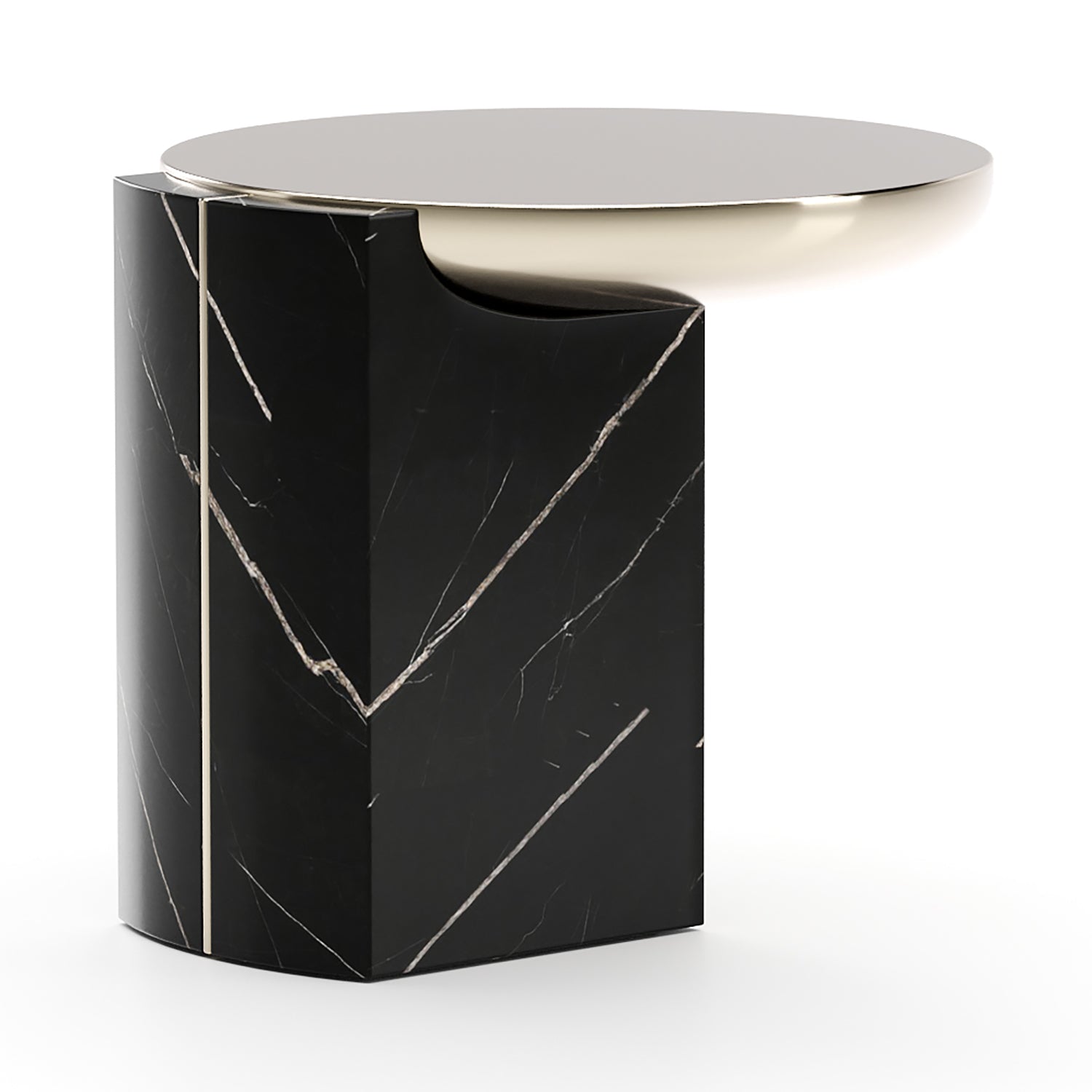 Caracole Overlap Dark Round Side Table
