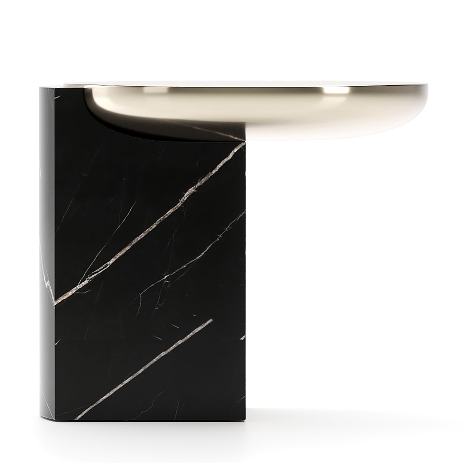 Caracole Overlap Dark Round Side Table