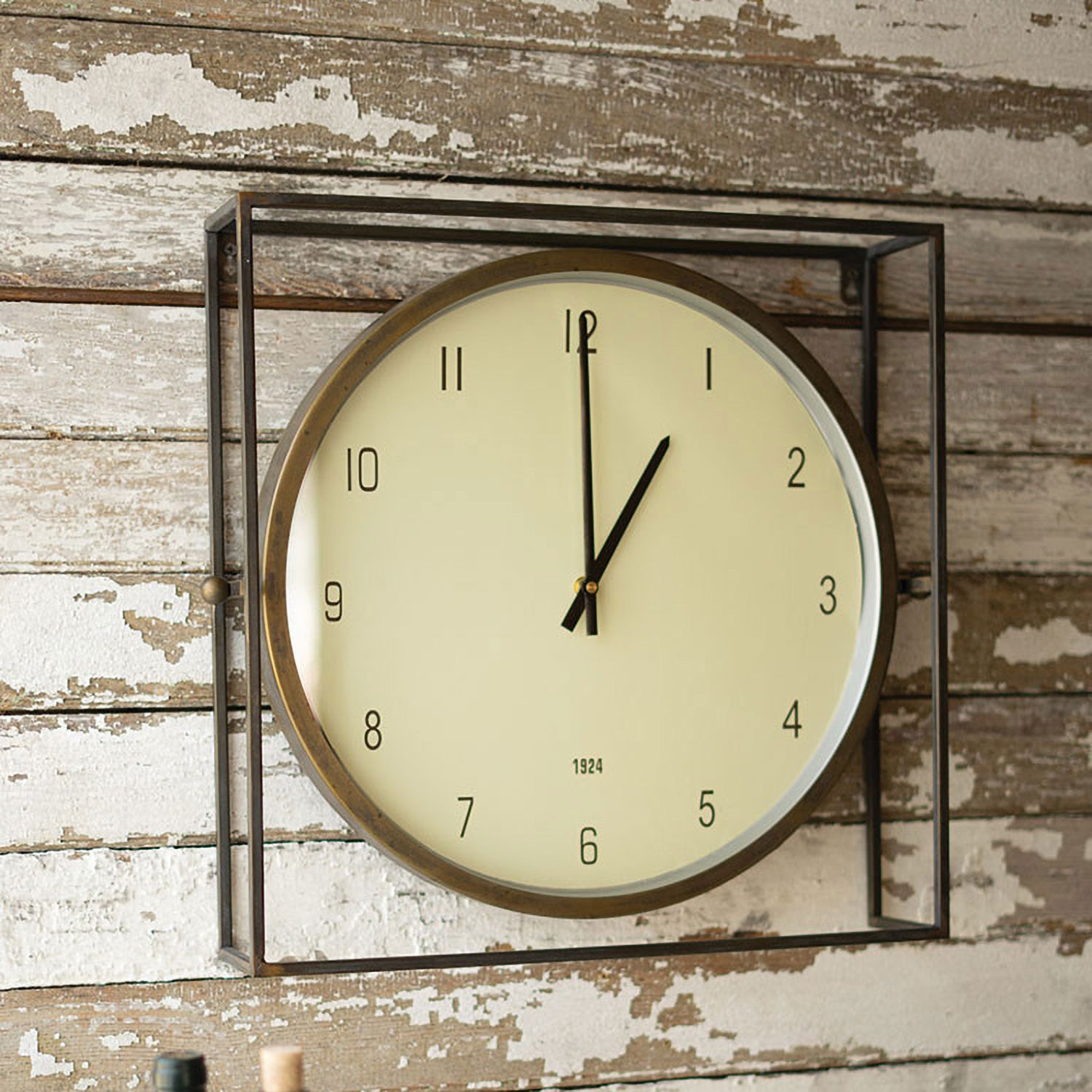 Square Frame Wall Clock Paynes Gray