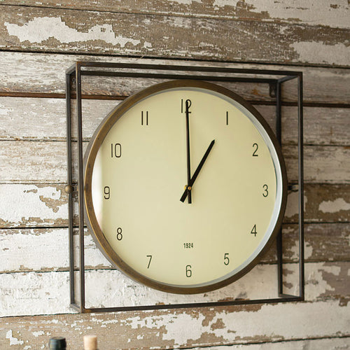 Square Frame Wall Clock