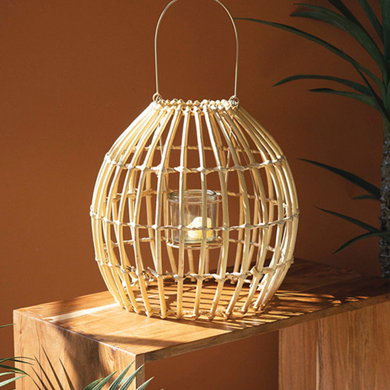 Bamboo Round Lantern Set of 2