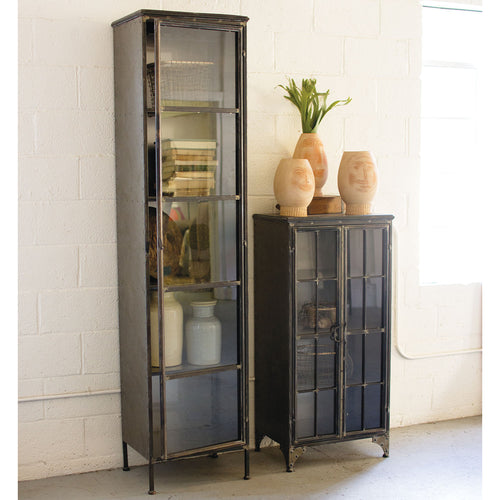 Iron & Glass Apothecary Tall Cabinet