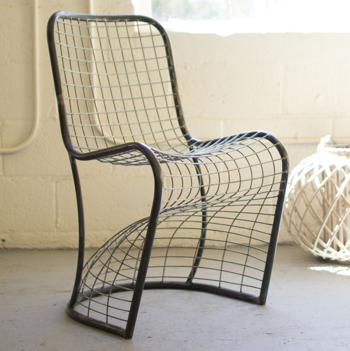 Visual Reference: Woven Metal Accent Chair