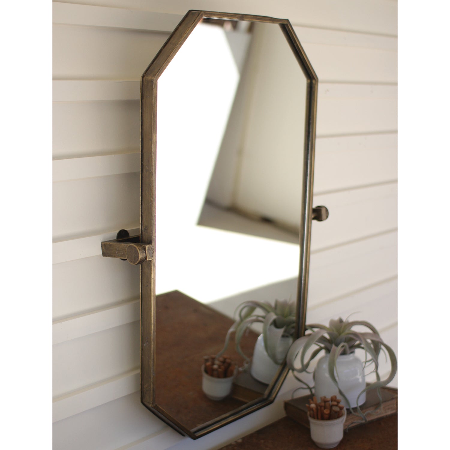 Geometric Adjustable Wall Mirror Paynes Gray