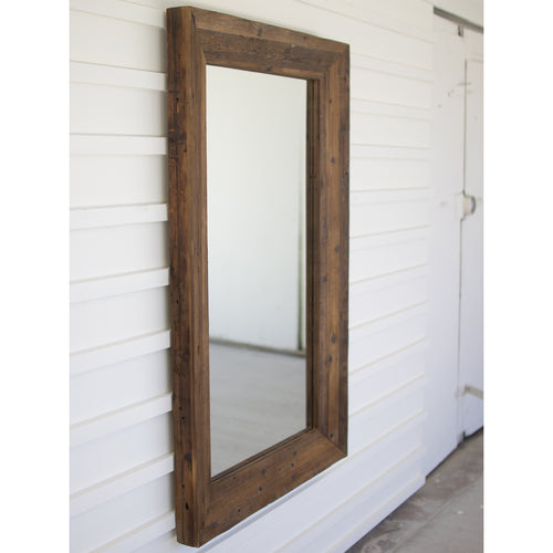 Recycled Wood Rectangle Wall Mirror