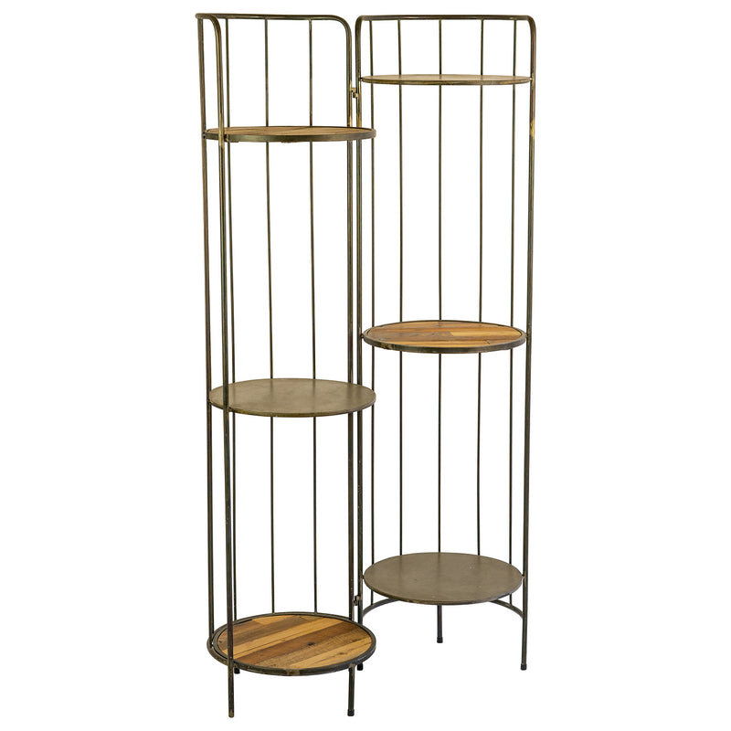 Hinged Tall Round Etagere