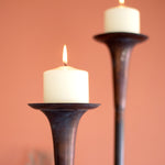 Antique Copper Candle Holder Set of 2