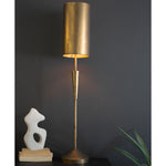 Antique Gold Barrel Table Lamp