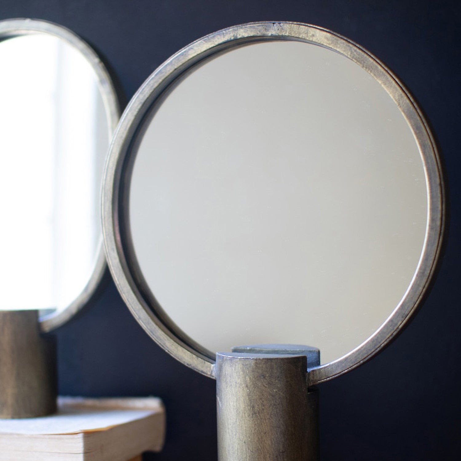 Antique Gold Tabletop Mirror Set of 2