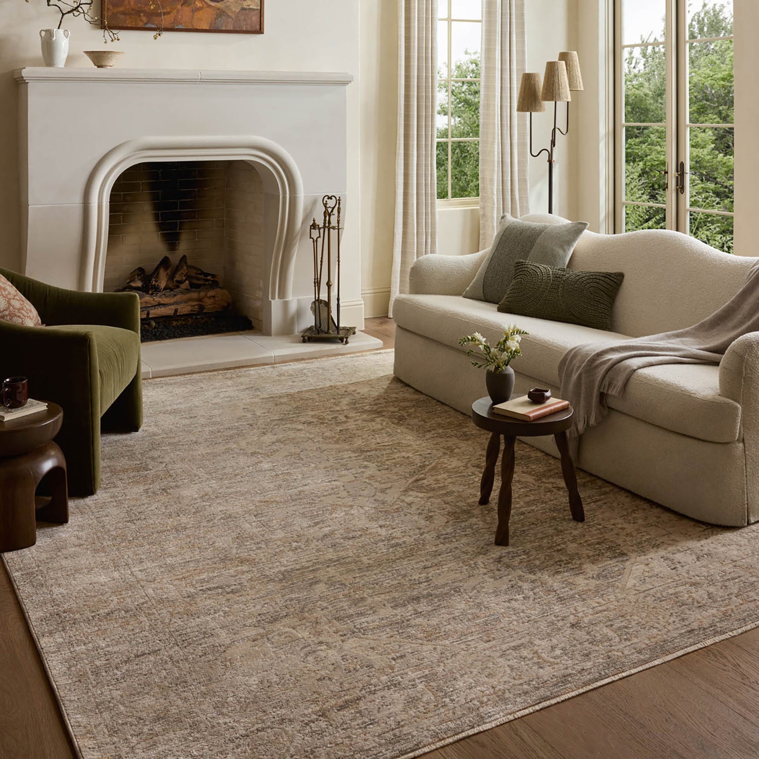 Loloi II Clarisse Smoke/Natural Power Loomed Rug
