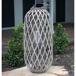 Willow Gray Tall Candle Lantern