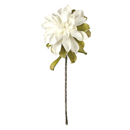 White Bloom With Greenery Faux Plant Stem Set of 6