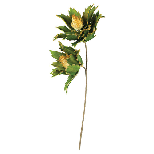Green & Gold Faux Plant Stem Set of 6