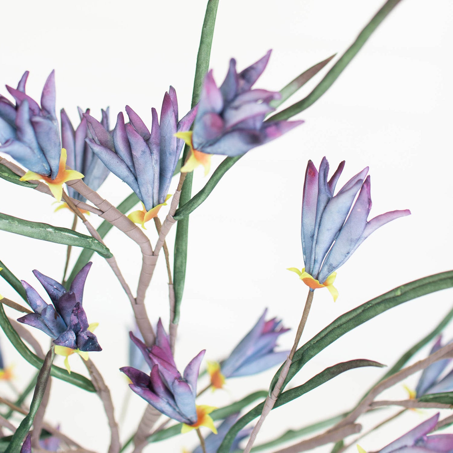 Purple Petals Faux Plant Stem Set of 6