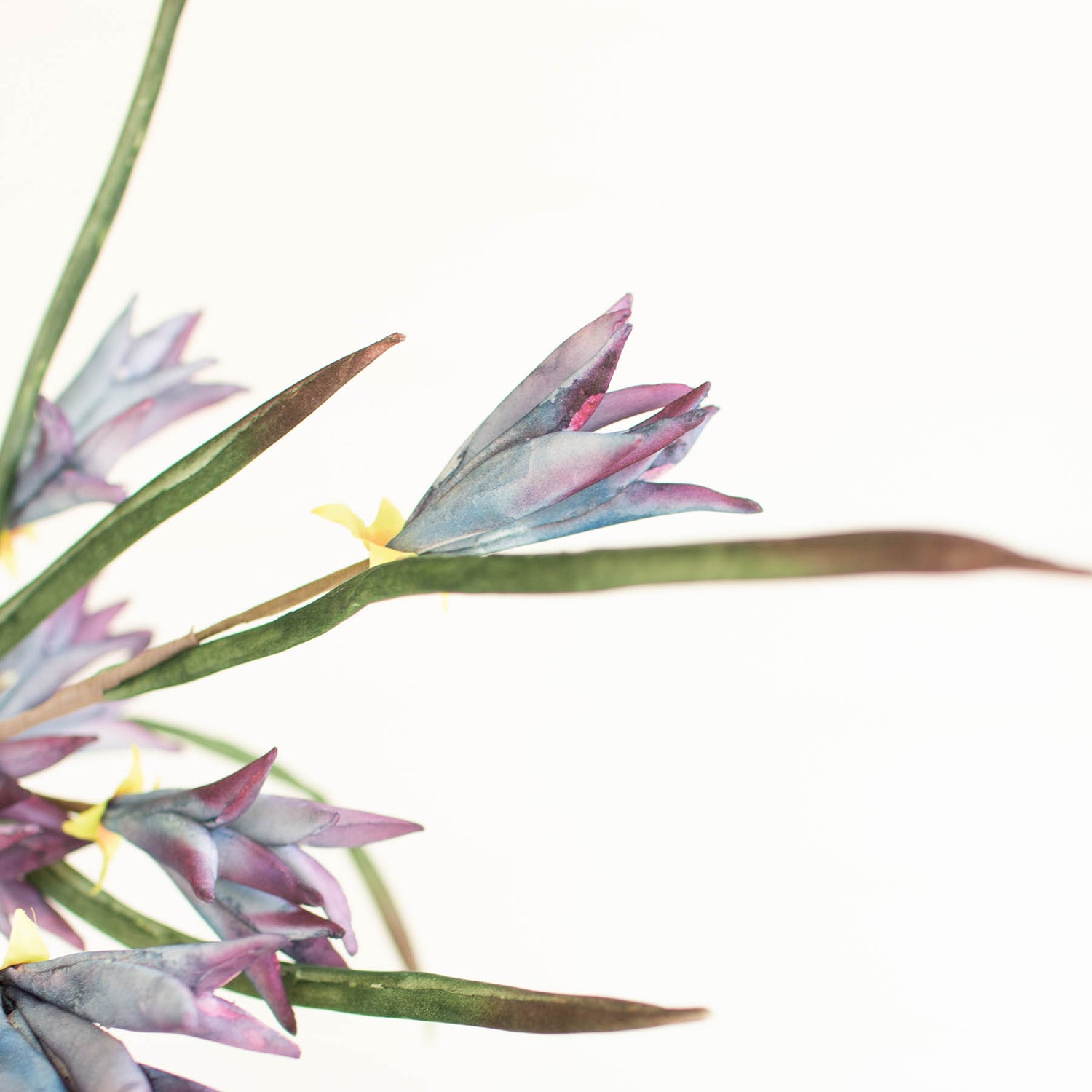 Purple Petals Faux Plant Stem Set of 6