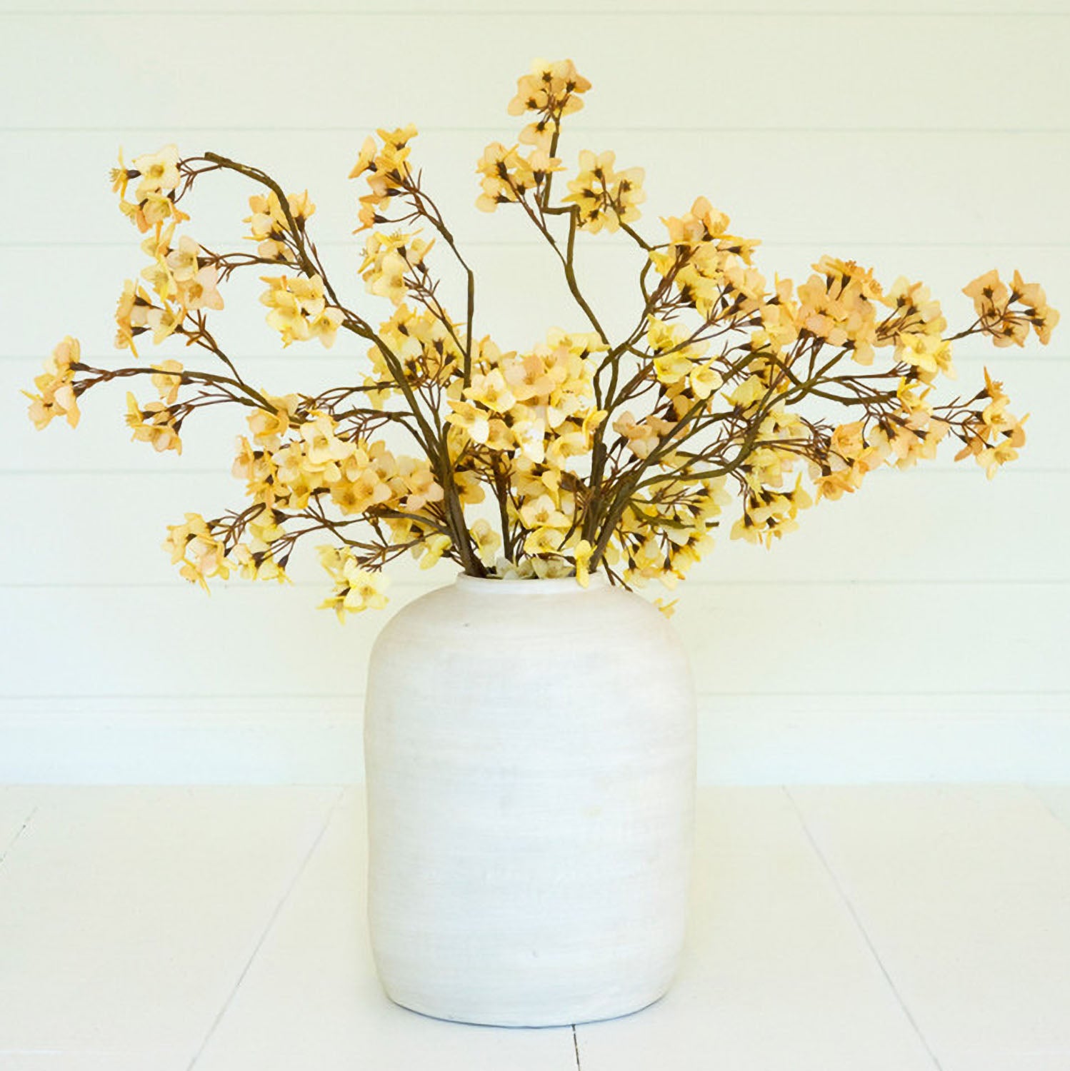 Tiny Yellow Faux Plant Stem Set of 6