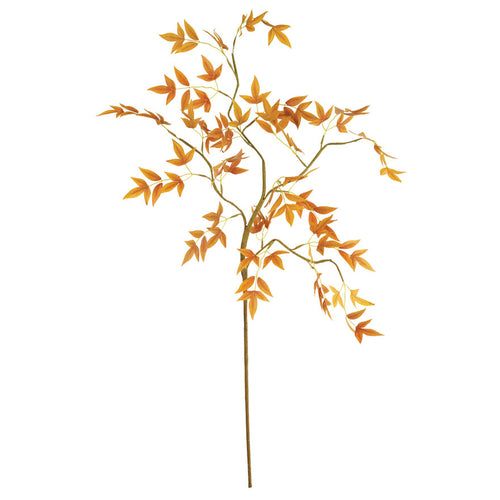 Orange Leaves Faux Plant Stem Set of 6