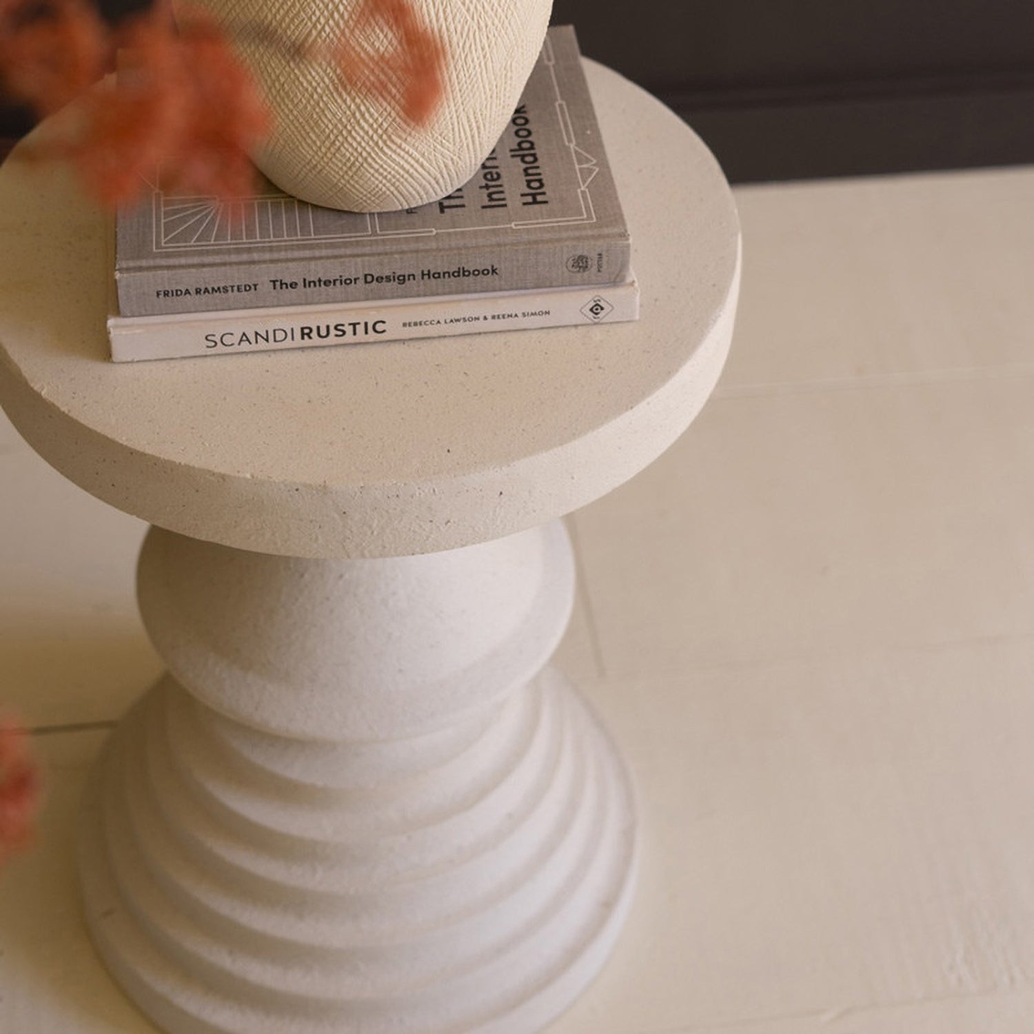 Stone Composite Round Side Table