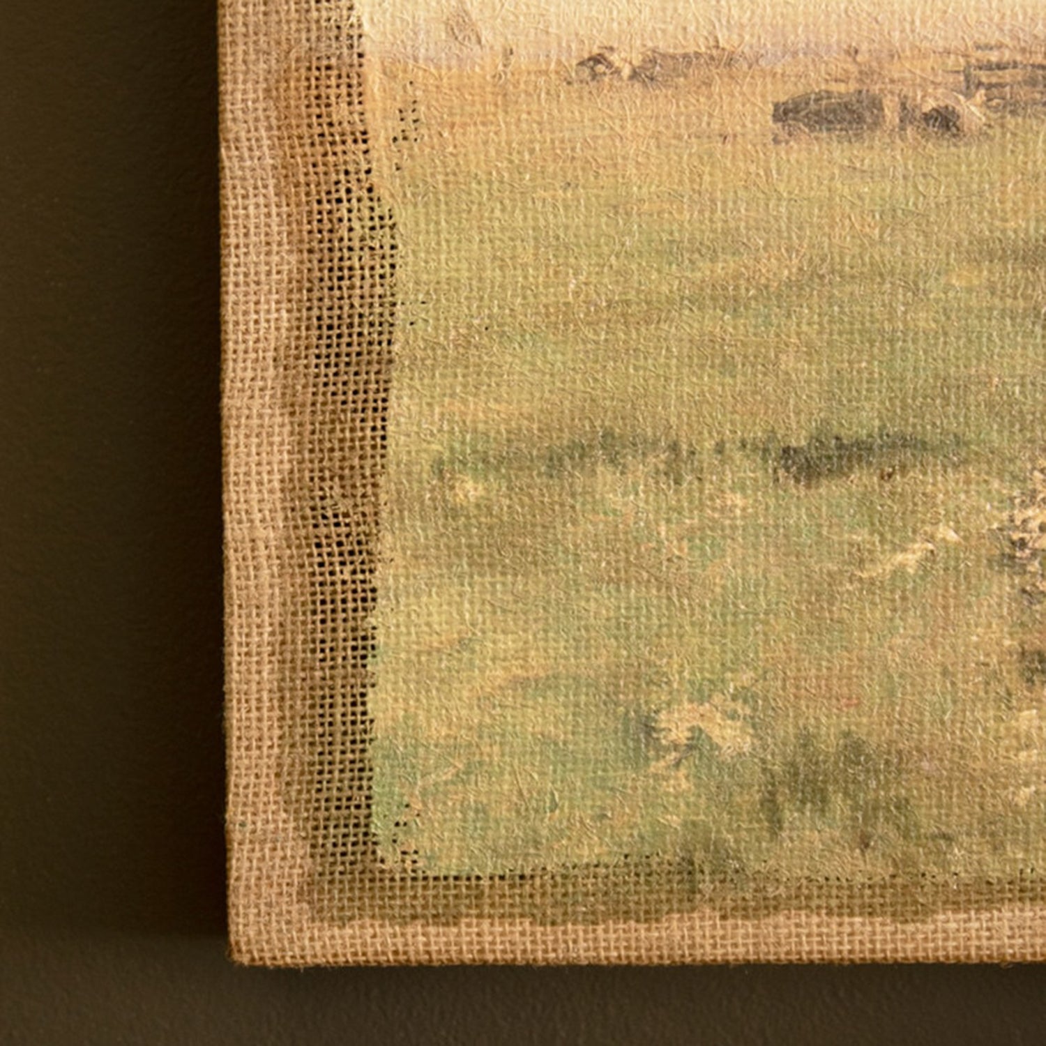 Canvas Paint over Print Cows #1