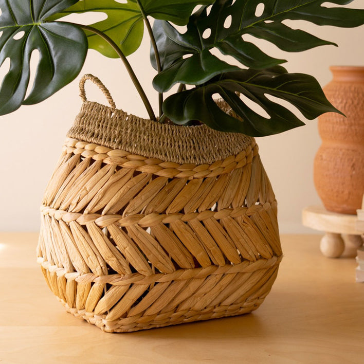 Water Hyacinth Basket with Two Handles