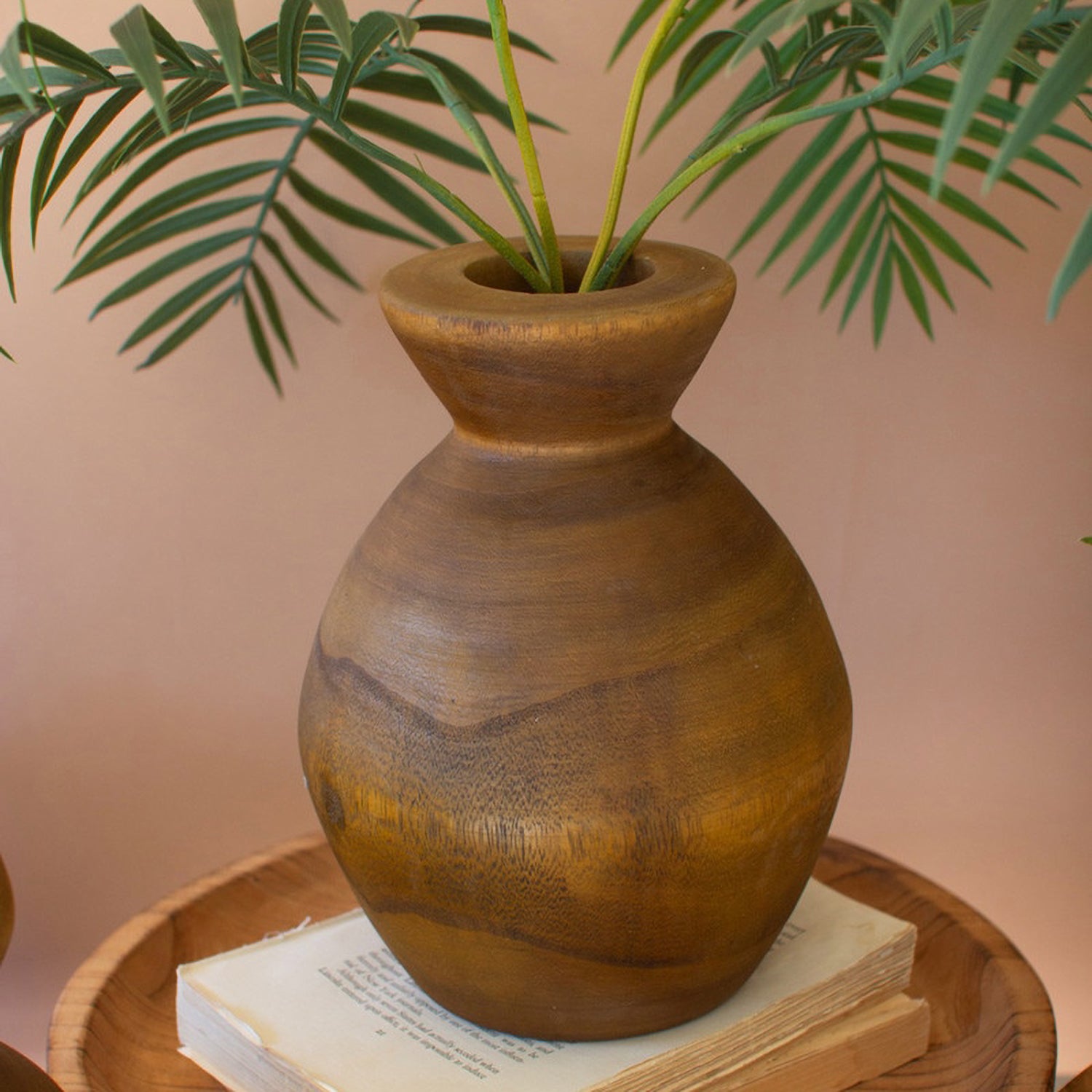 Hand Turned Wooden Vase Set of 4