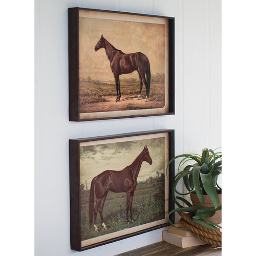 Horse Print Framed Wall Art