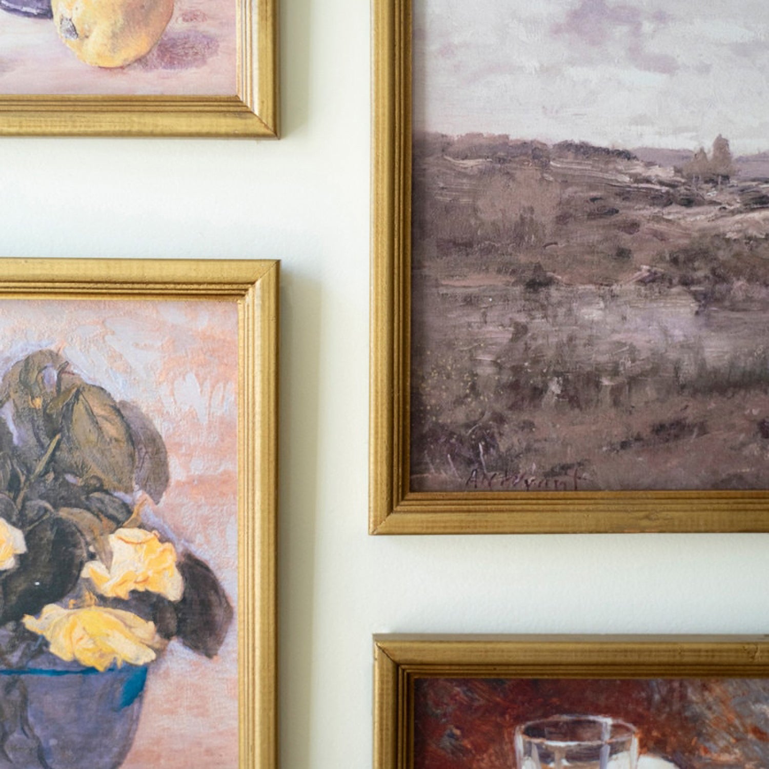 Framed Vintage Print Set of 5