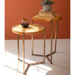 Round Top Nesting Accent Table Set of 2