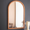 Wooden Ball Arched Wall Mirror