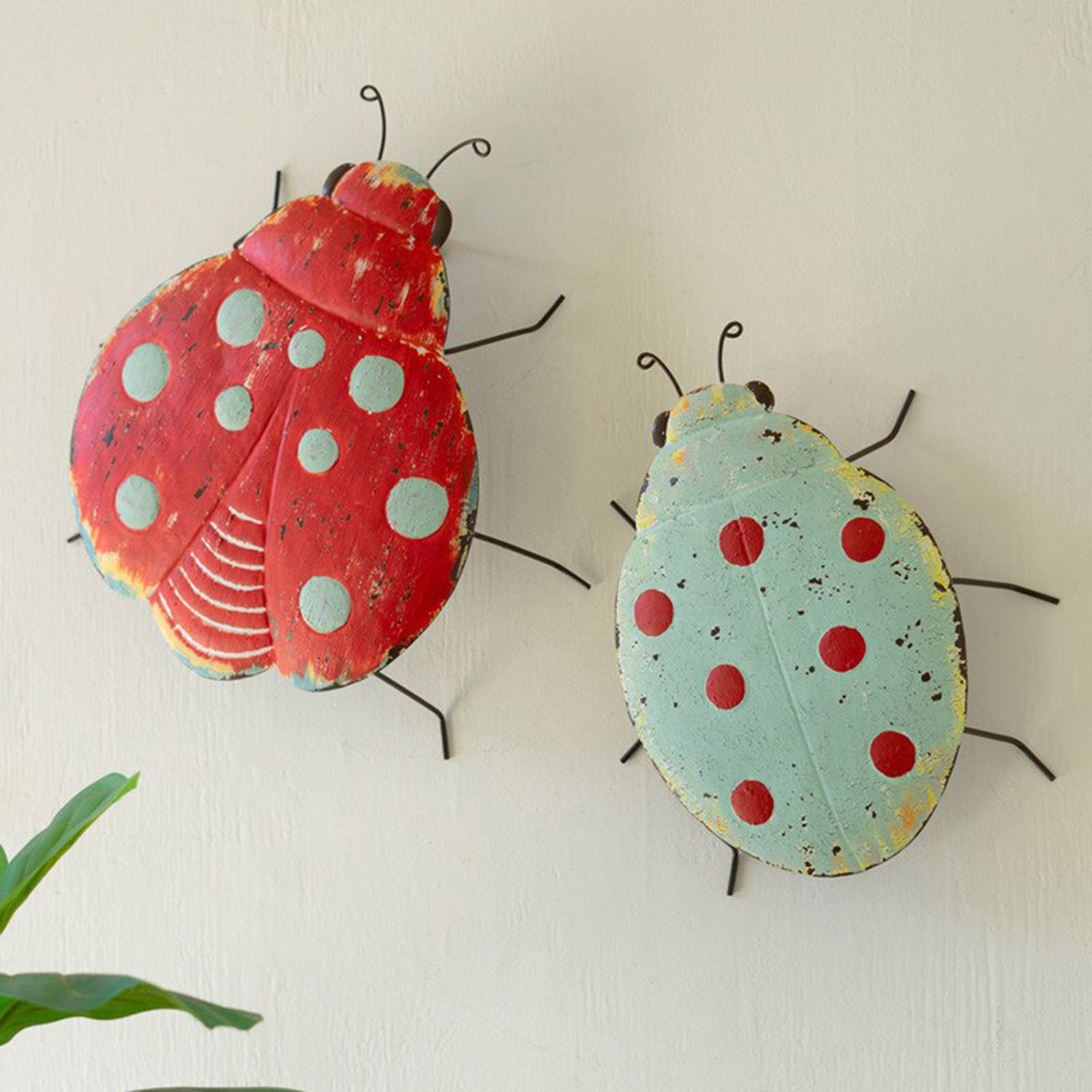 Lady Bug Wall Art Set of 2