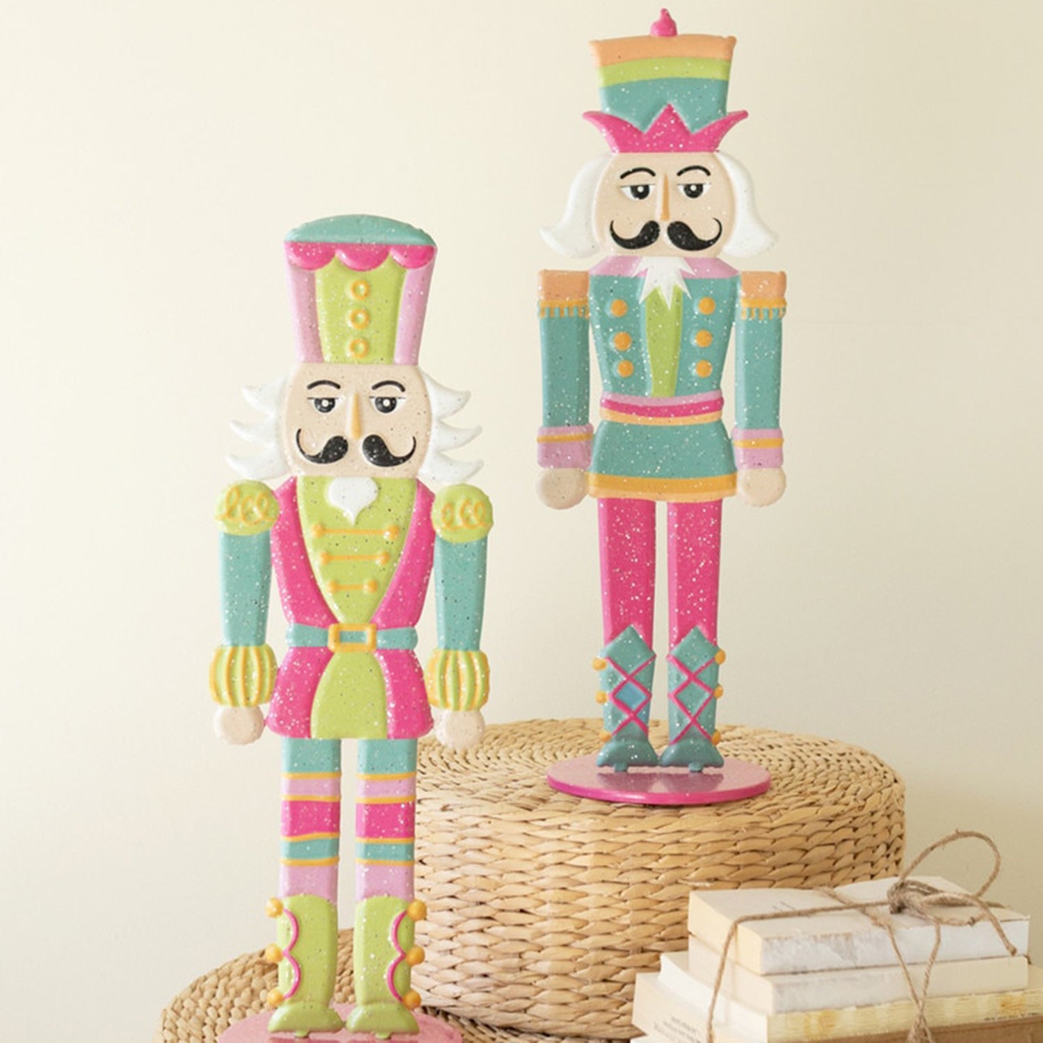 Painted Metal Nutcracker Set of 2