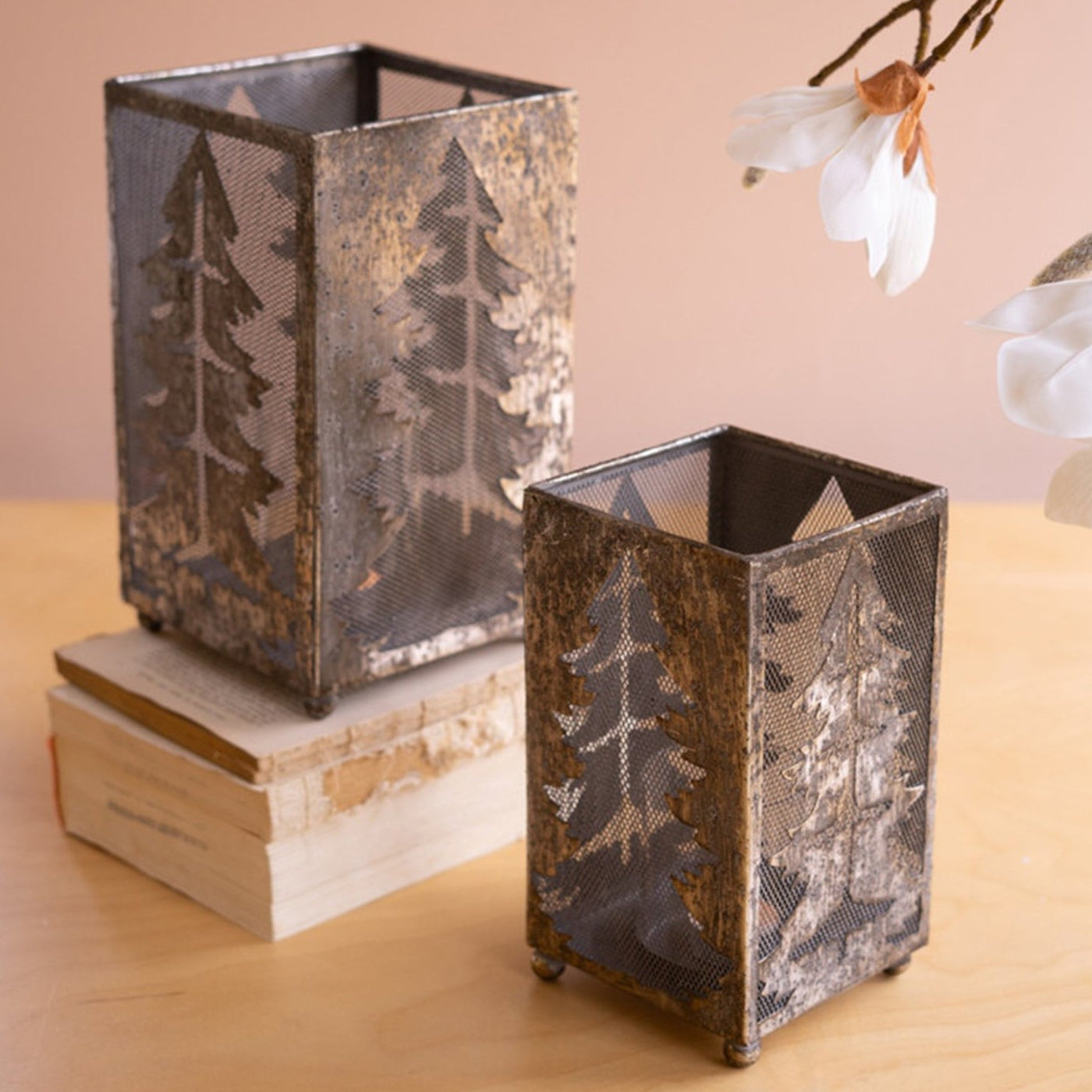 Christmas Tree Luminary Set of 2