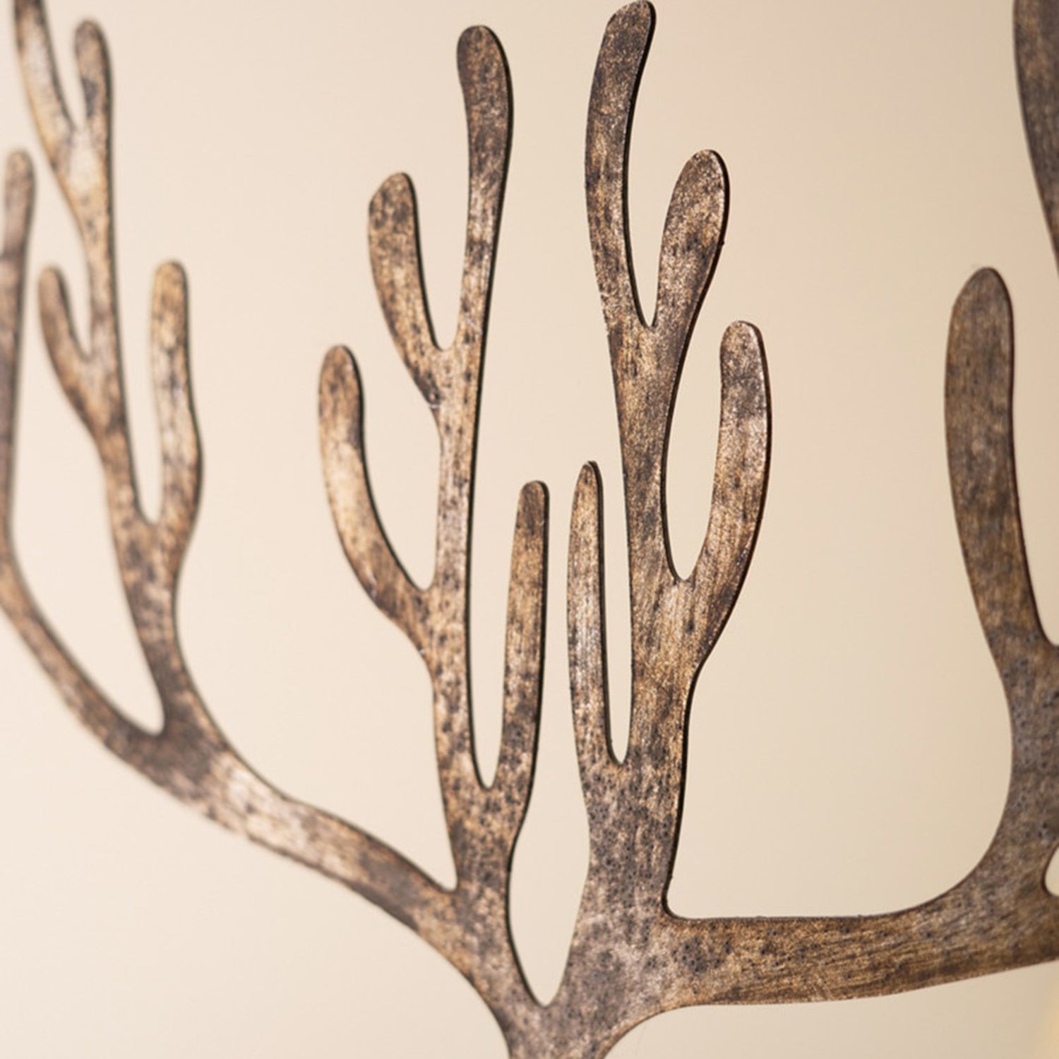 Rustic Distressed Metal Reindeer Set of 2