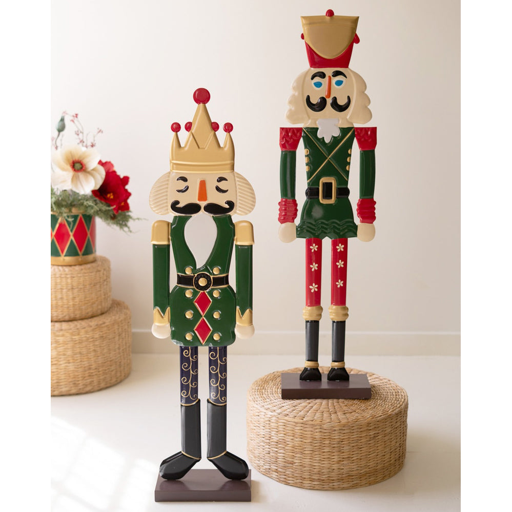 Painted Metal Nutcracker Set of 2