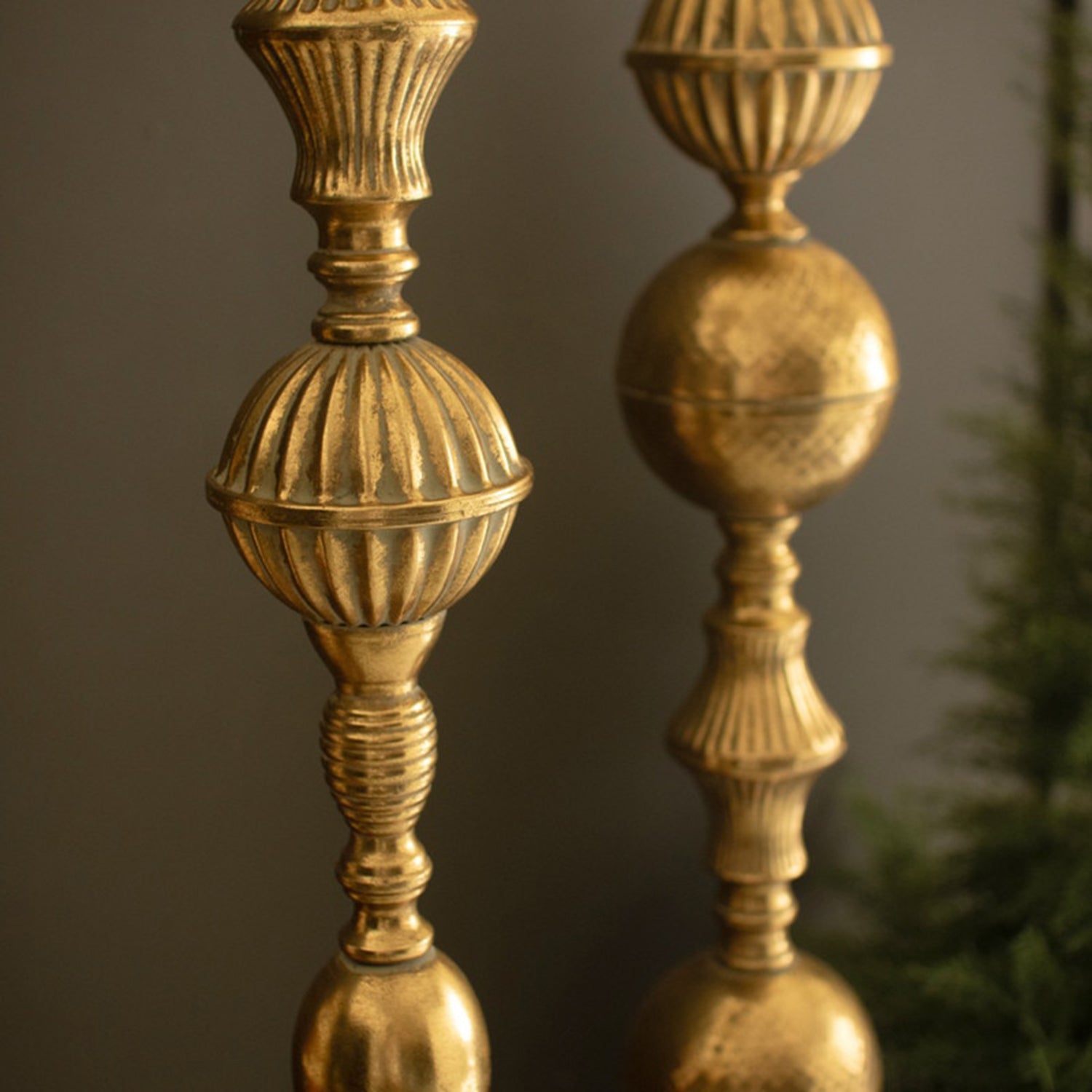 Giant Metal Christmas Finial Set of 2