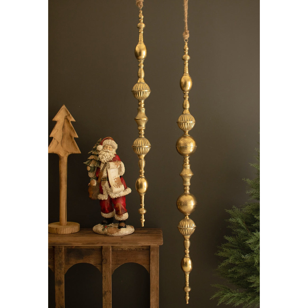 Giant Metal Christmas Finial Set of 2
