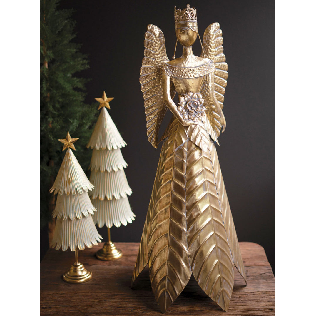 Large Table Top Metal Christmas Angel