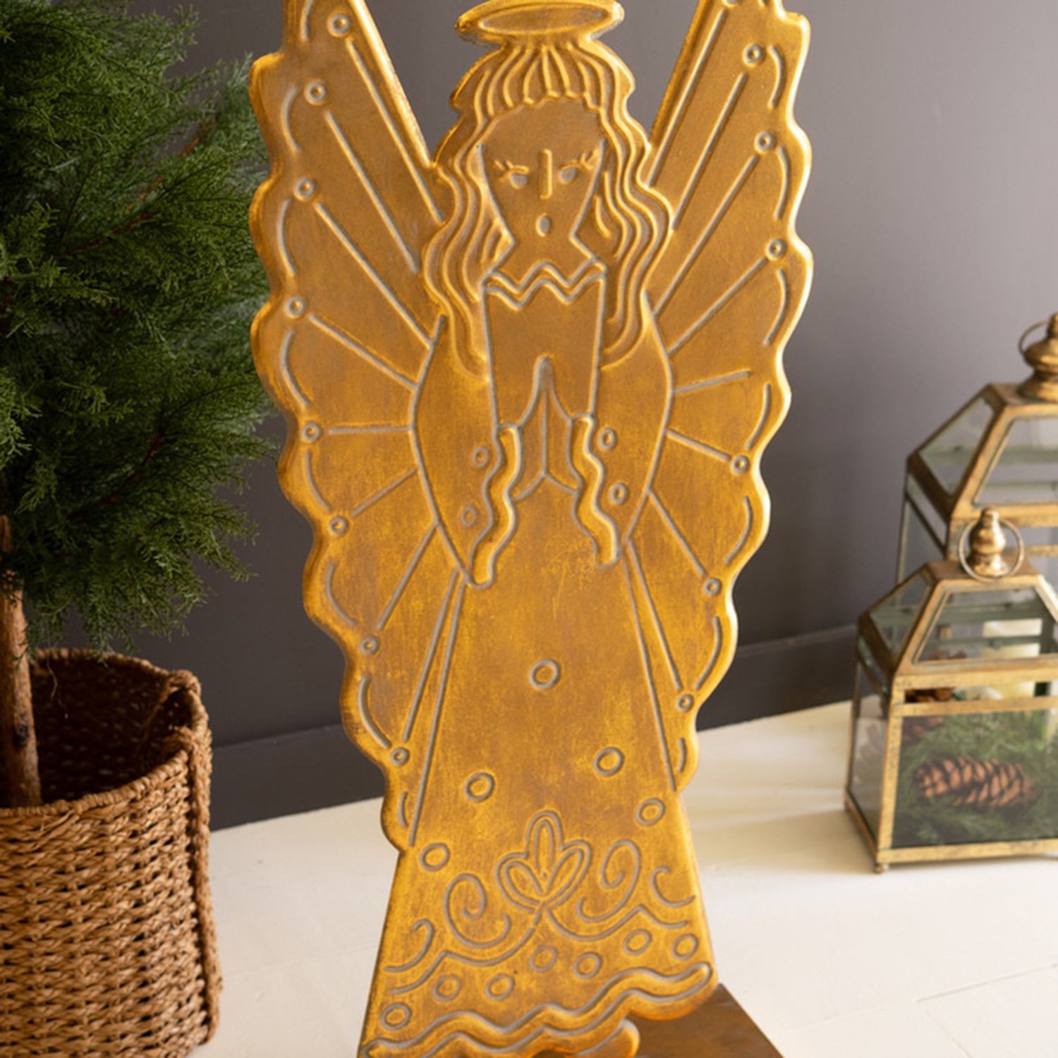 Antique Gold Angel Decorative Object