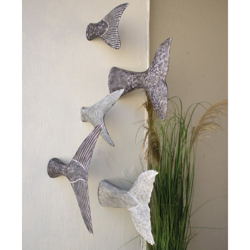 Fish Tale Wall Sculpture Set of 5